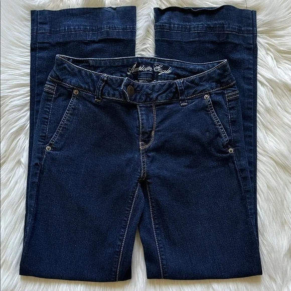 American Eagle Outfitters Dark Indigo Women's Boot Cut Jeans - Picture 2 of 6